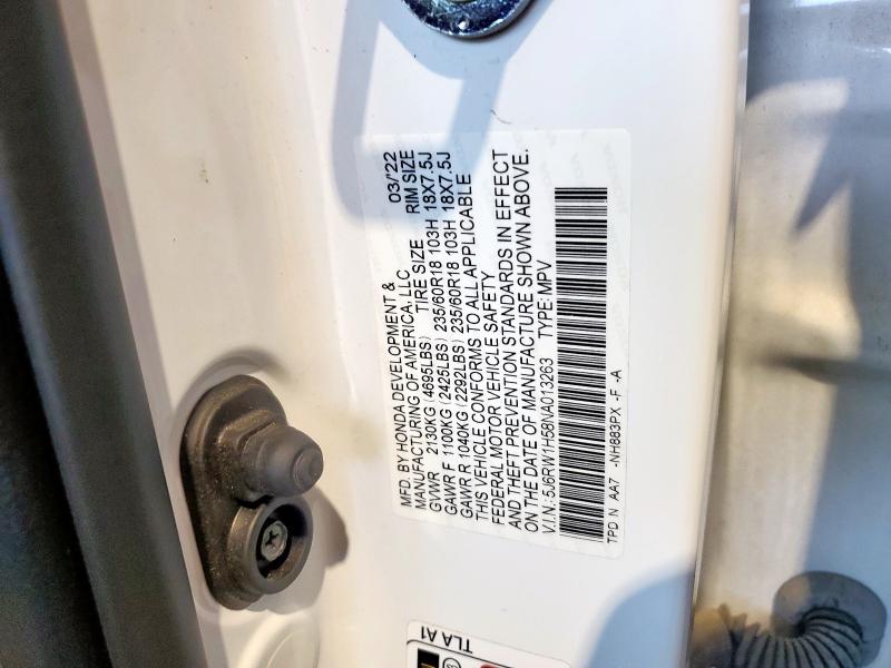 2022 HONDA CR-V EX 5J6RW1H58NA013263