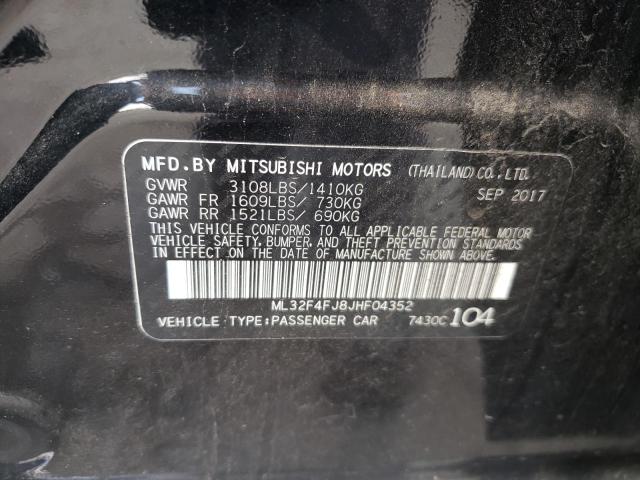 2018 MITSUBISHI MIRAGE G4 SE ML32F4FJ8JHF04352