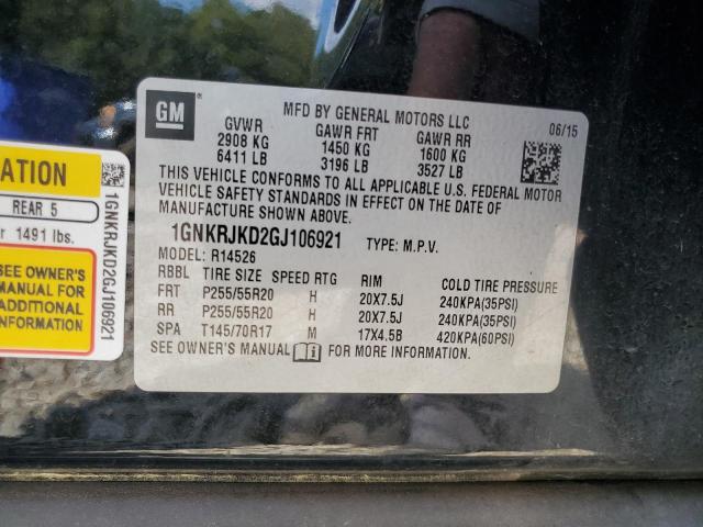 2016 CHEVROLET TRAVERSE L 1GNKRJKD2GJ106921