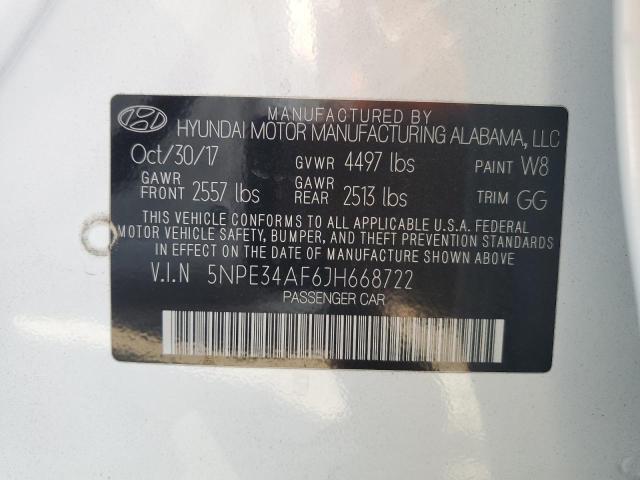 2018 HYUNDAI SONATA SPO - 5NPE34AF6JH668722