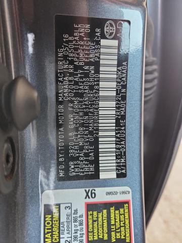 2016 TOYOTA COROLLA L - 2T1BURHE6GC678110