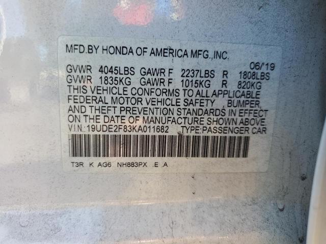 2019 ACURA ILX PREMIU 19UDE2F83KA011682