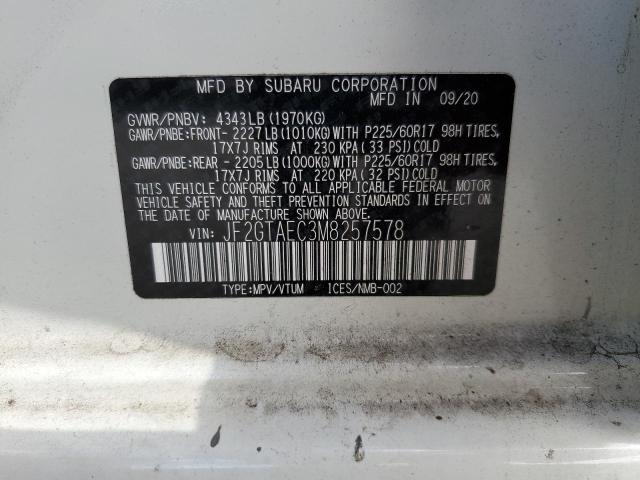 2021 SUBARU CROSSTREK JF2GTAEC3M8257578