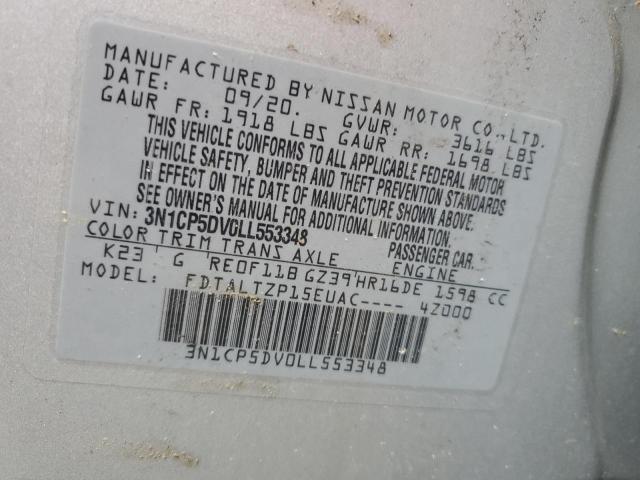 2020 NISSAN KICKS SR 3N1CP5DV0LL553348