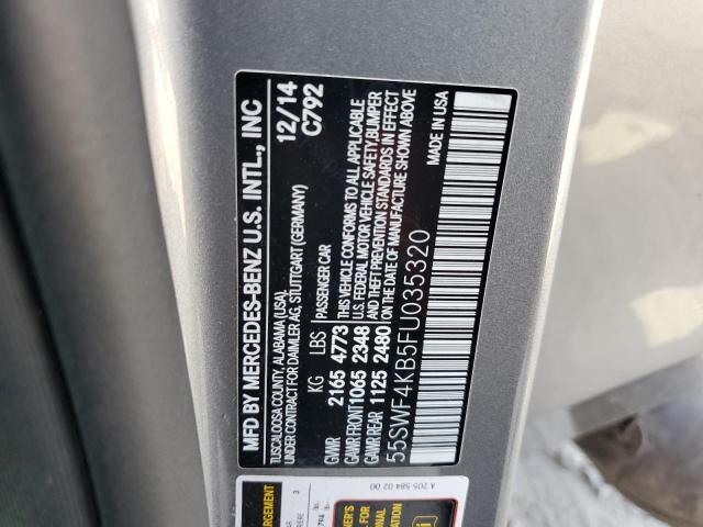 2015 MERCEDES-BENZ C 300 4MAT 55SWF4KB5FU035320