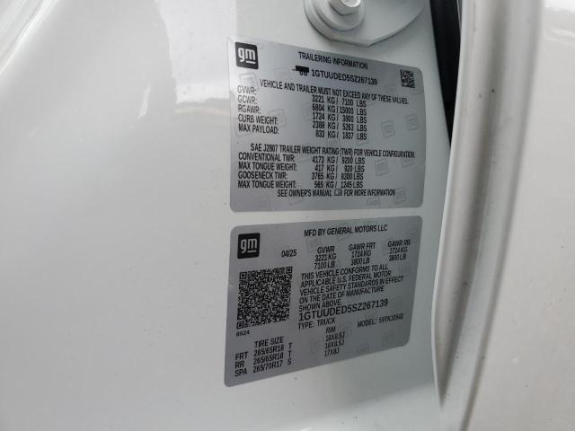 2025 GMC SIERRA K15 1GTUUDED5SZ267139