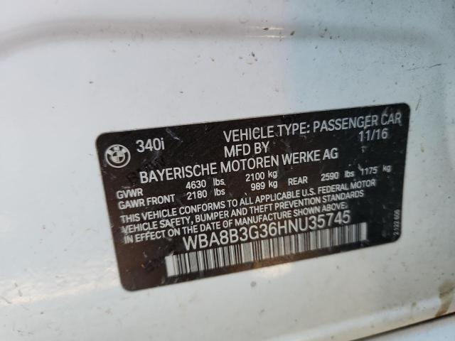 2017 BMW 340 I WBA8B3G36HNU35745