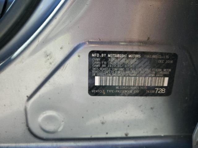 2017 MITSUBISHI MIRAGE ES ML32A3HJXHH017635