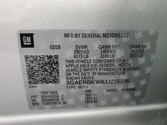 2018 BUICK ENCLAVE ESSENCE 5GAERBKW8JJ216376
