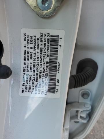 2020 HONDA CIVIC 19XFC2F67LE208719