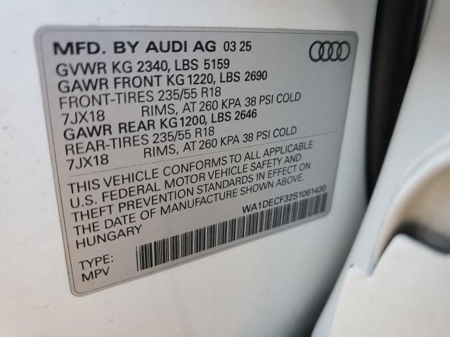 2025 AUDI Q3 PREMIUM S LINE 45 WA1DECF32S1061430
