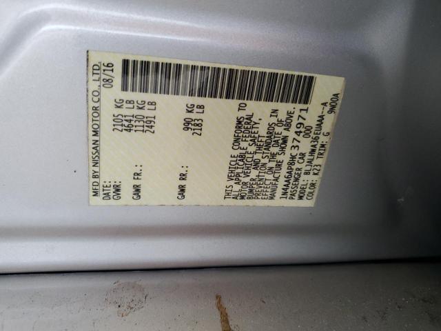 2017 NISSAN MAXIMA 3.5 1N4AA6AP8HC374971