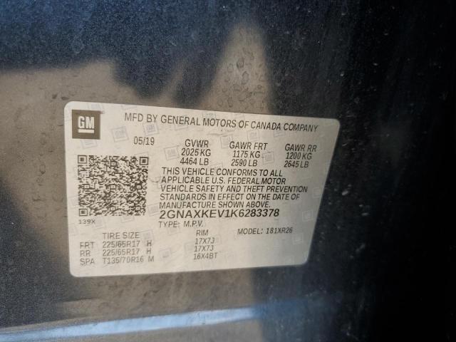 2019 CHEVROLET EQUINOX LT 2GNAXKEV1K6283378