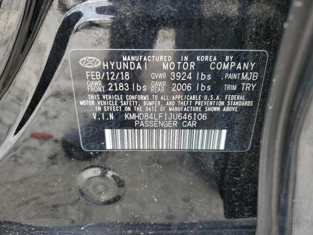 2018 HYUNDAI ELANTRA SE KMHD84LF1JU646106