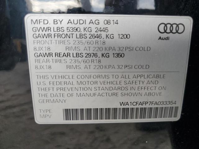 2015 AUDI Q5 PREMIUM WA1CFAFP7FA033354