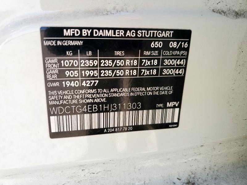 2017 MERCEDES-BENZ GLA 250 - WDCTG4EB1HJ311303