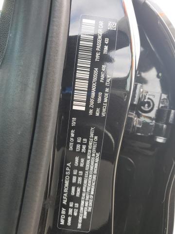 2019 ALFA ROMEO GIULIA ZARFAMANXK7605054