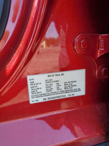 2025 TESLA MODEL Y 7SAYGDEF2SA377016