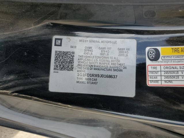 2018 CHEVROLET CAMARO LT 1G1FD1RX9J0168637