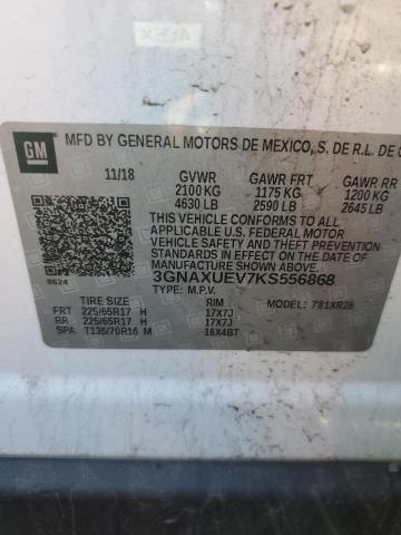 2019 CHEVROLET EQUINOX LT 3GNAXUEV7KS556868