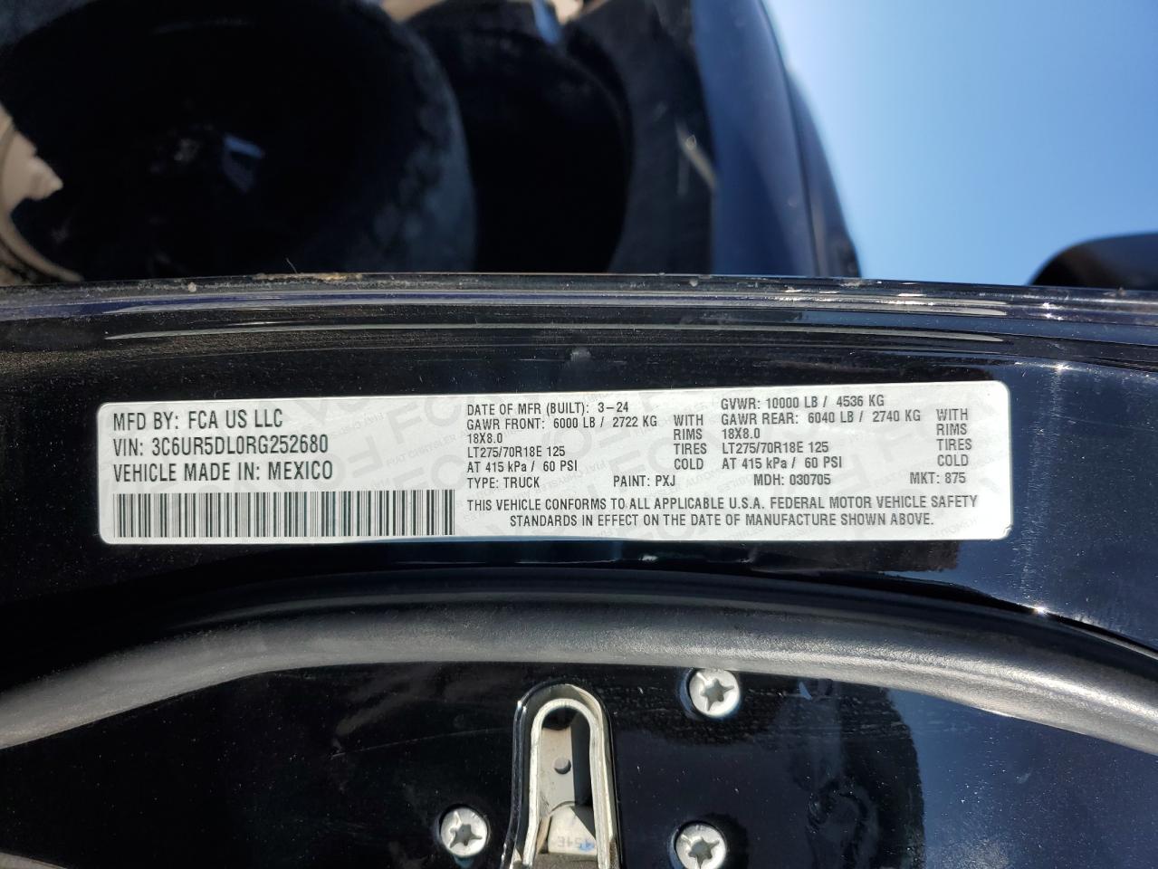 Lot #3302962668 2024 RAM 2500 BIG H