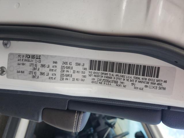 2016 JEEP CHEROKEE L 1C4PJMDS9GW197868