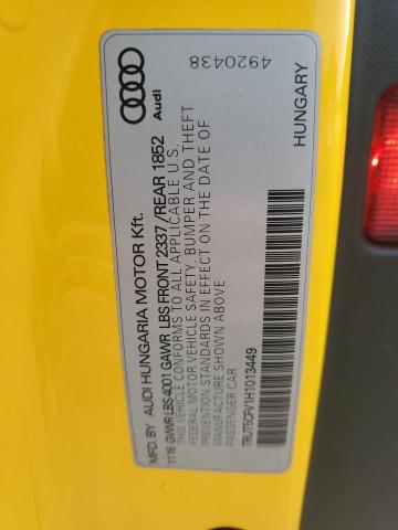 2017 AUDI TT TRUT5CFV1H1013449