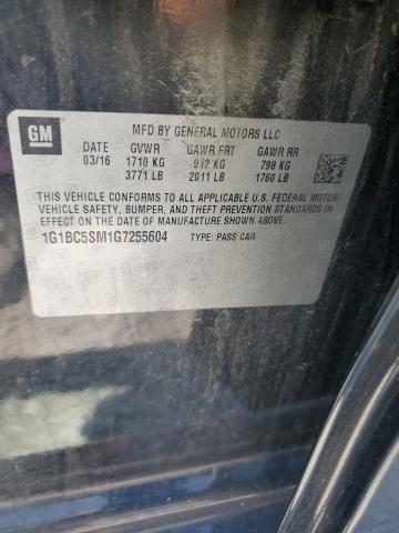 2016 CHEVROLET CRUZE LS 1G1BC5SM1G7255604