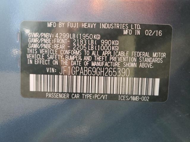 2016 SUBARU IMPREZA PR JF1GPAB69GH265390