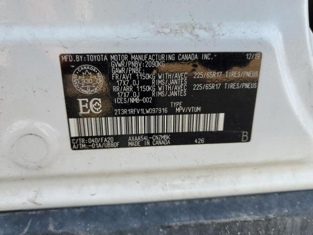 2020 TOYOTA RAV4 XLE 2T3R1RFV1LW097916