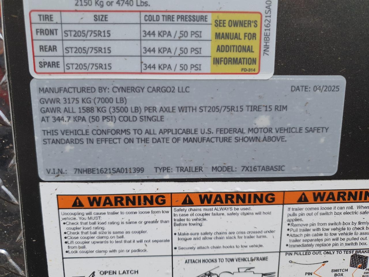 Lot #3234381068 2025 CYNERGY CARGO TR CARGO TR