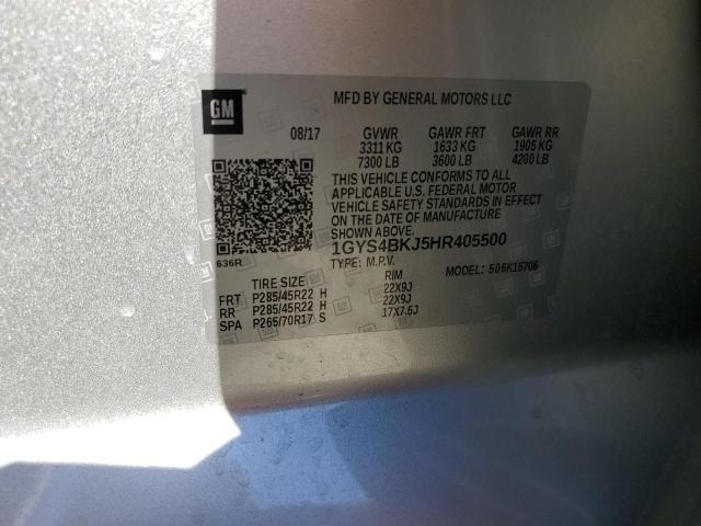 2017 CADILLAC ESCALADE L 1GYS4BKJ5HR405500