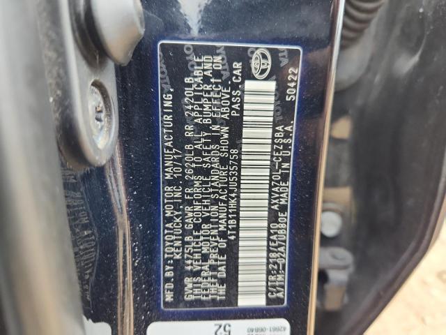 2018 TOYOTA CAMRY L 4T1B11HK4JU535758