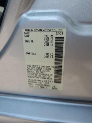 2019 NISSAN ALTIMA S 1N4BL4BV4KC202377