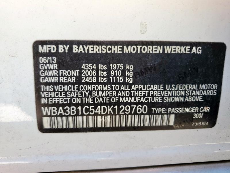 2013 BMW 320 I - WBA3B1C54DK129760