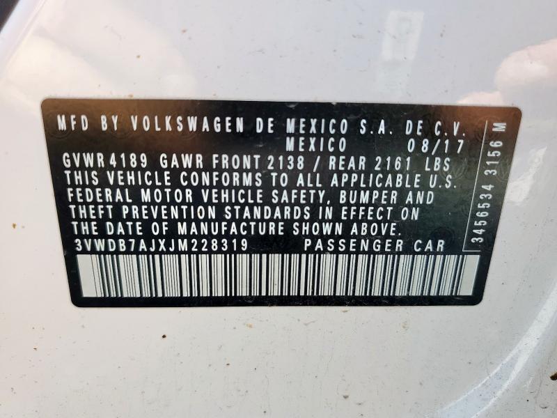 2018 VOLKSWAGEN JETTA SE - 3VWDB7AJXJM228319