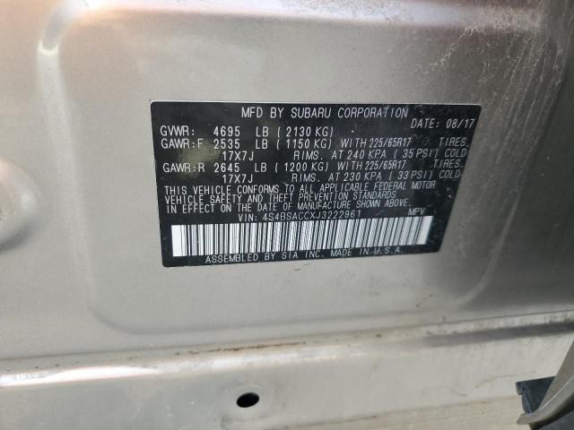 2018 SUBARU OUTBACK 2. 4S4BSACCXJ3222961
