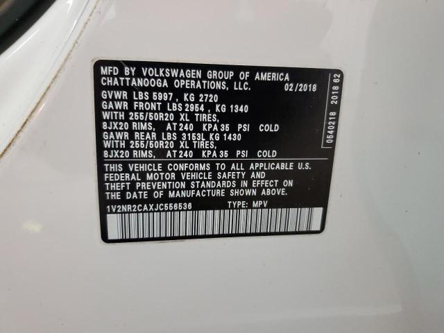 2018 VOLKSWAGEN ATLAS SEL - 1V2NR2CAXJC556536