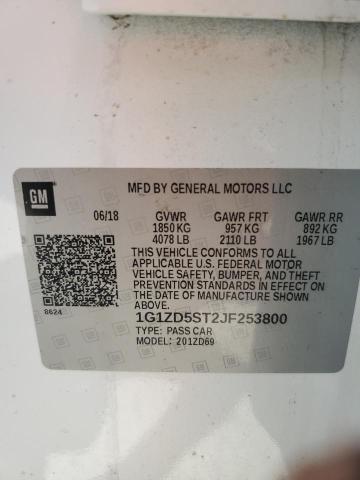 2018 CHEVROLET MALIBU LT 1G1ZD5ST2JF253800