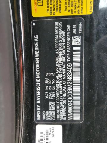 2021 MINI COOPER WMWXR3C08M2N83409