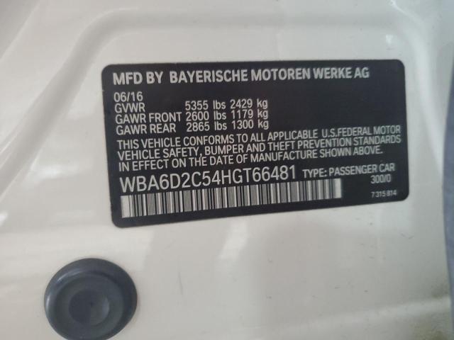 2017 BMW 640 XI GRA WBA6D2C54HGT66481