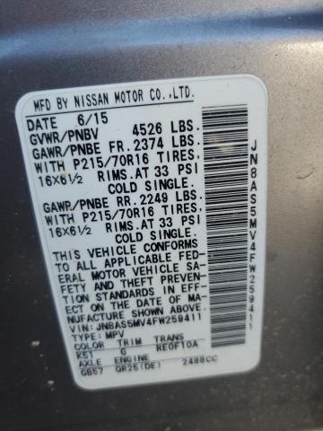 2015 NISSAN ROGUE SELE - JN8AS5MV4FW259411