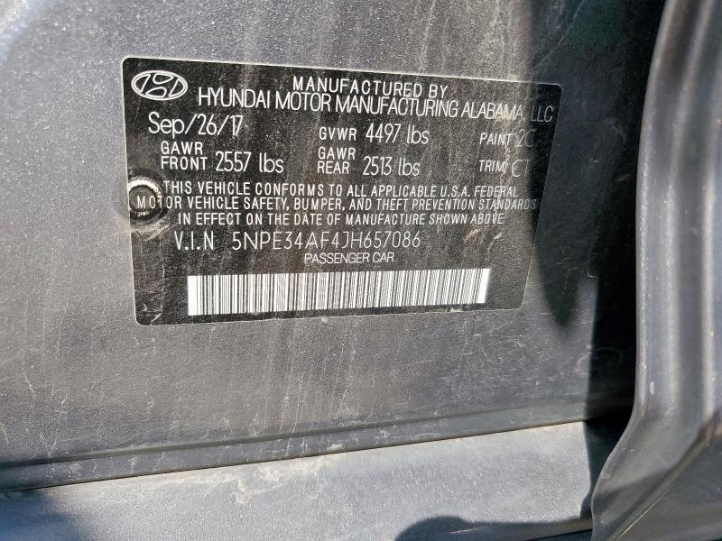 2018 HYUNDAI SONATA SPO 5NPE34AF4JH657086