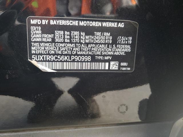 2019 BMW X3 XDRIVE3 5UXTR9C56KLP90998