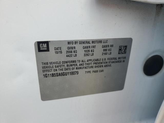 2016 CHEVROLET MALIBU LIM 1G11B5SA6GU118079