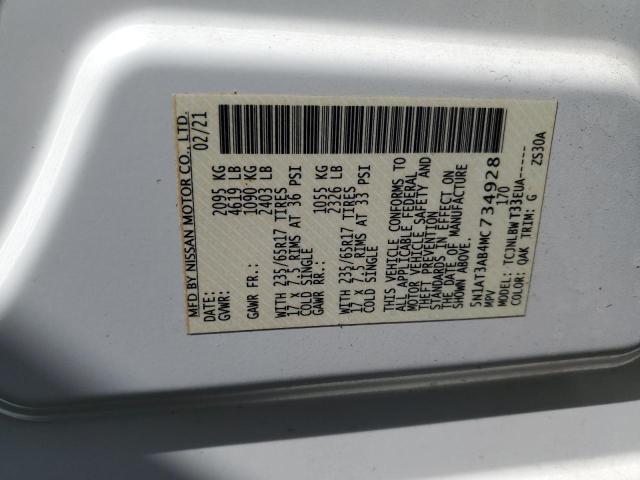 2021 NISSAN ROGUE S 5N1AT3AB4MC734928