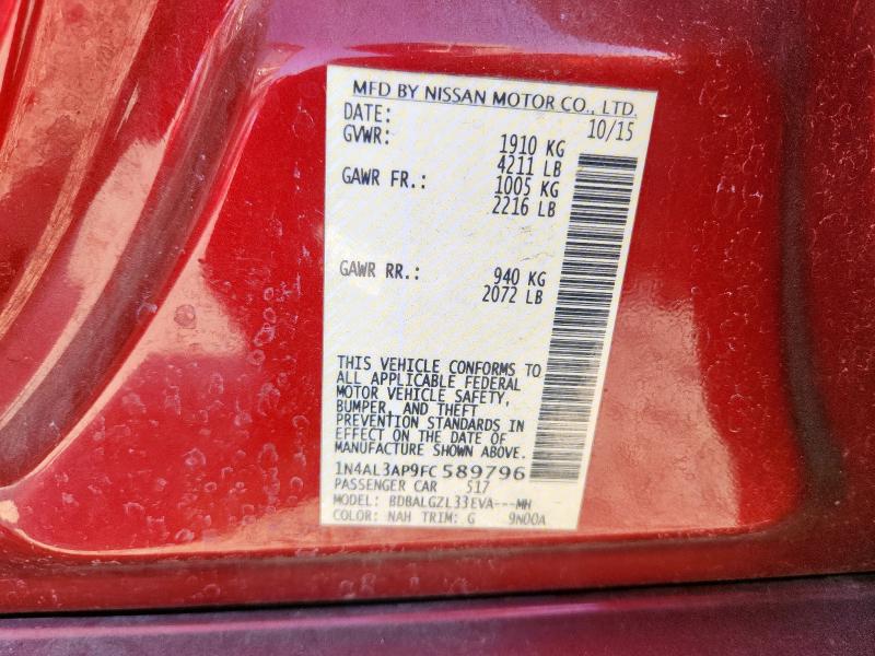 2015 NISSAN ALTIMA 2.5 - 1N4AL3AP9FC589796