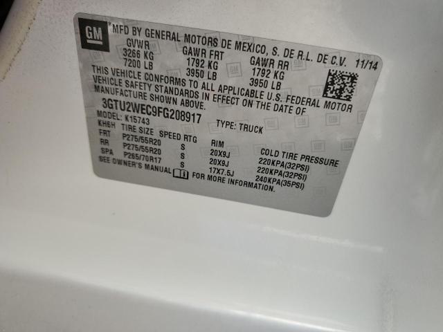 2015 GMC SIERRA K15 3GTU2WEC9FG208917