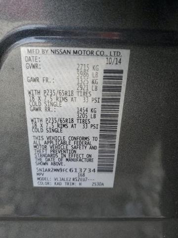 2015 NISSAN PATHFINDER S 5N1AR2MN9FC613734