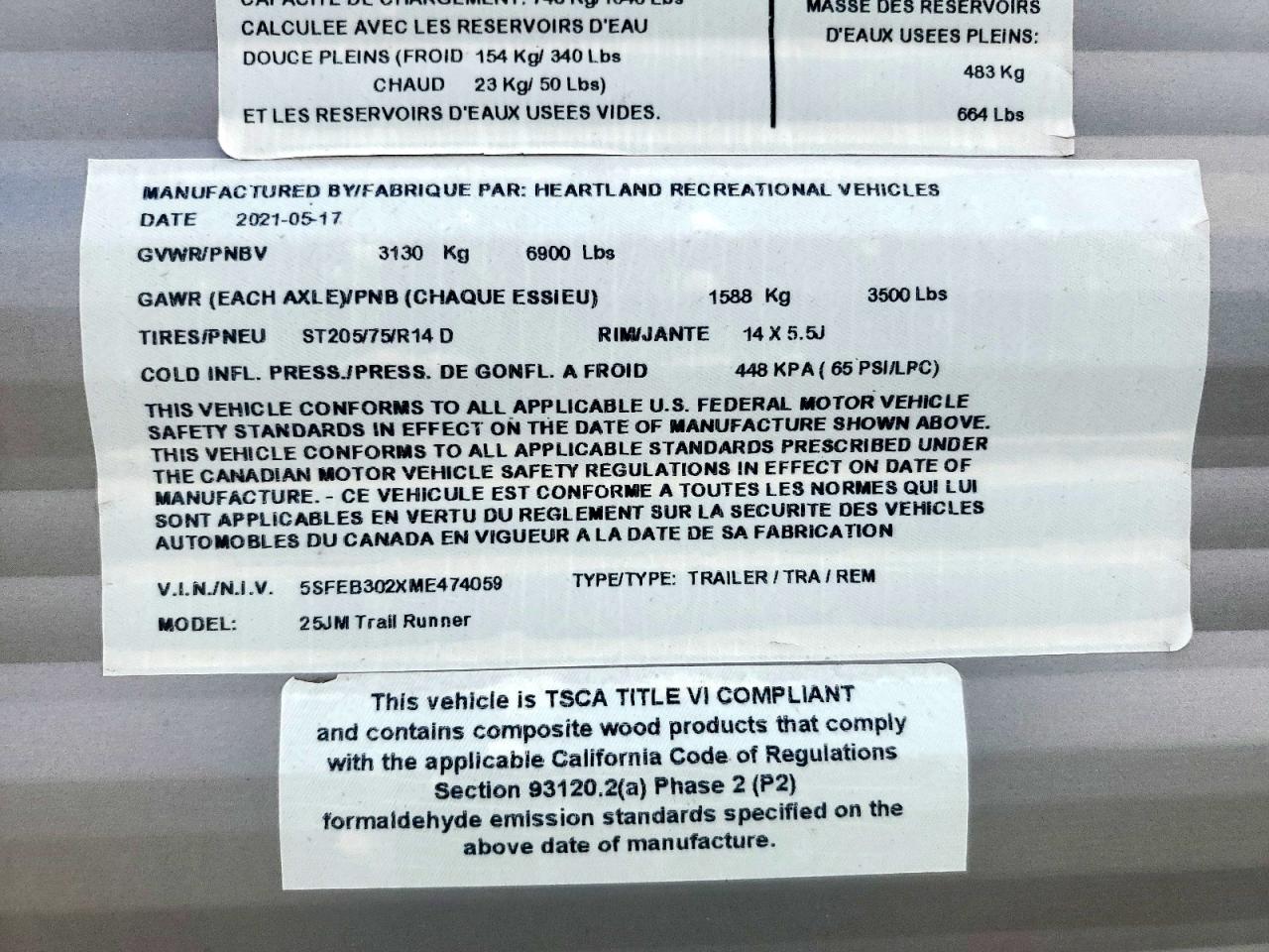 Lot #3271794655 2021 HEART LAND TRAIL RUNN